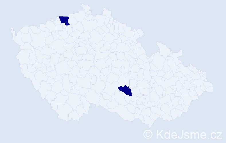 Jméno: 'Valentina Alexejevna', počet výskytů 2 v celé ČR