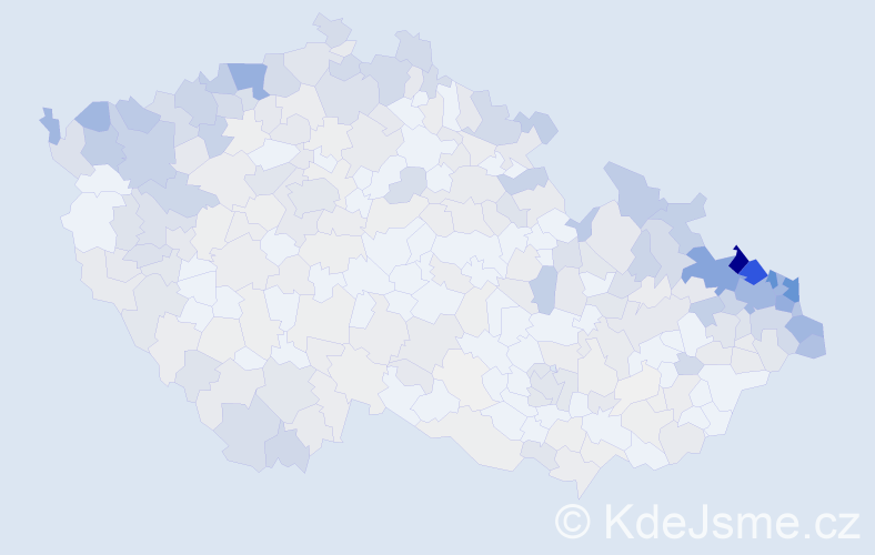 Jméno: 'Erich', počet výskytů 1203 v celé ČR