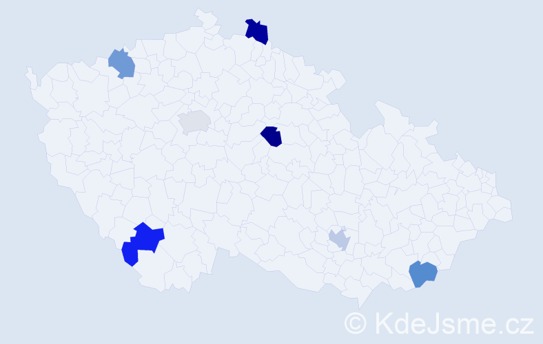 Jméno: 'Josef Daniel', počet výskytů 7 v celé ČR
