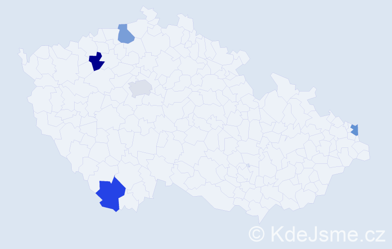 Jméno: 'Enisa', počet výskytů 5 v celé ČR