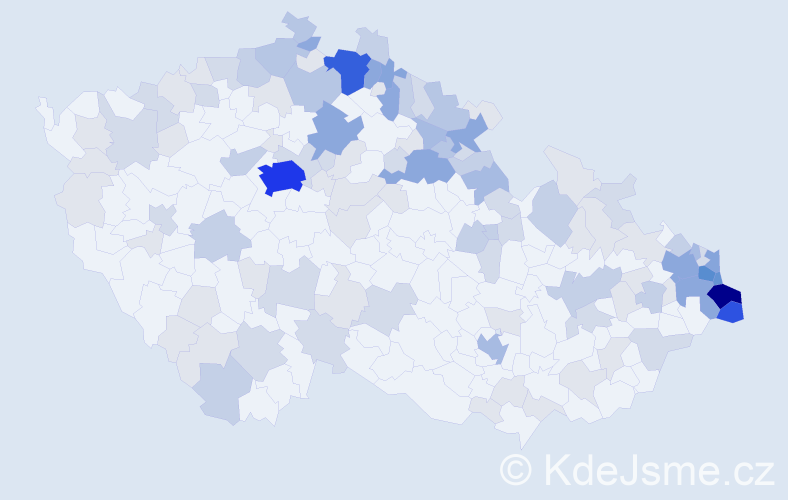 Jméno: 'Krystyna', počet výskytů 353 v celé ČR