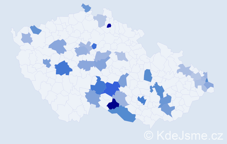 Jméno: 'Lambert', počet výskytů 68 v celé ČR