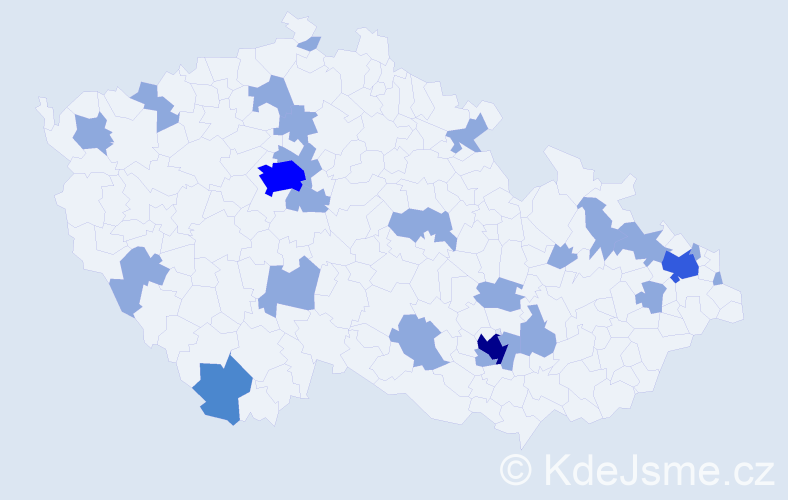 Jméno: 'Tristan', počet výskytů 35 v celé ČR