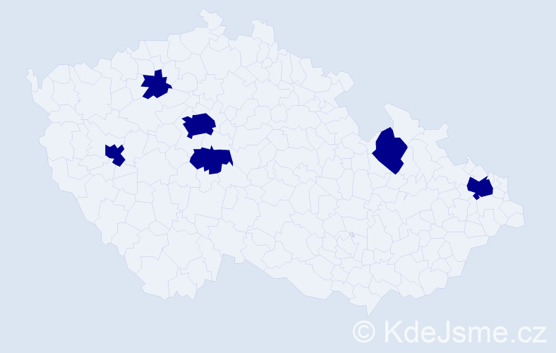 Jméno: 'Šandor', počet výskytů 6 v celé ČR