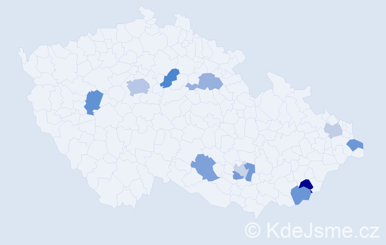 Jméno: 'Tabita', počet výskytů 14 v celé ČR