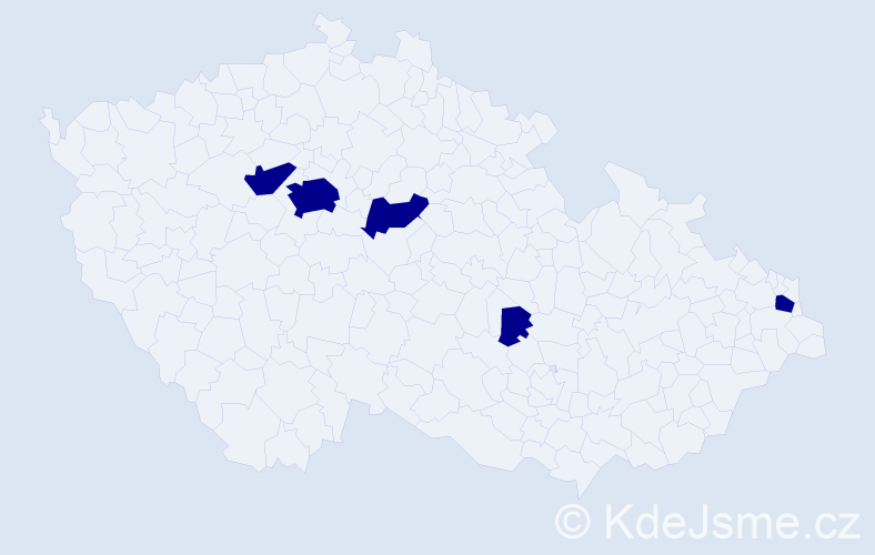 Jméno: 'Ema Anna', počet výskytů 5 v celé ČR