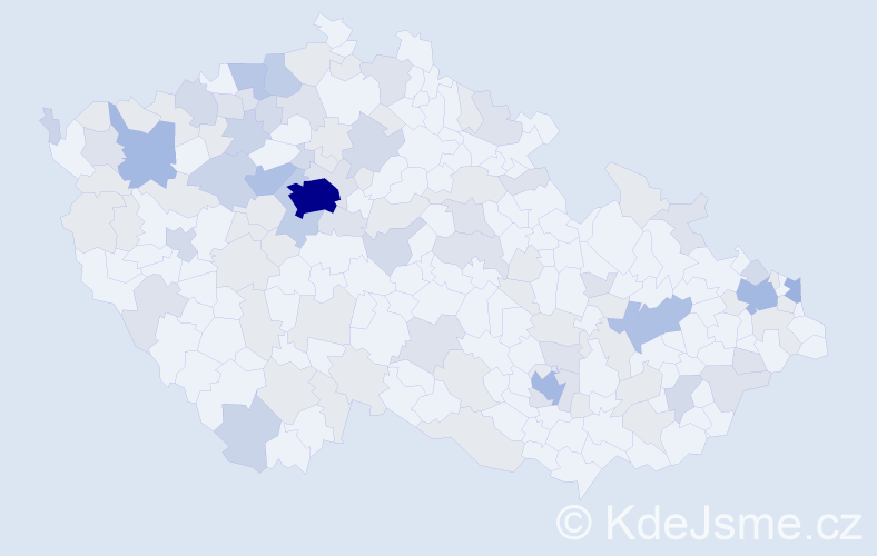 Jméno: 'Malvína', počet výskytů 235 v celé ČR