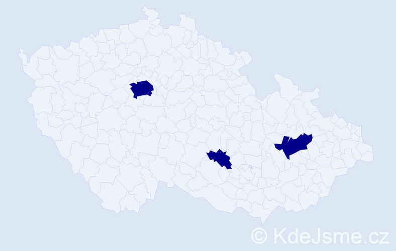 Jméno: 'Sandu', počet výskytů 3 v celé ČR