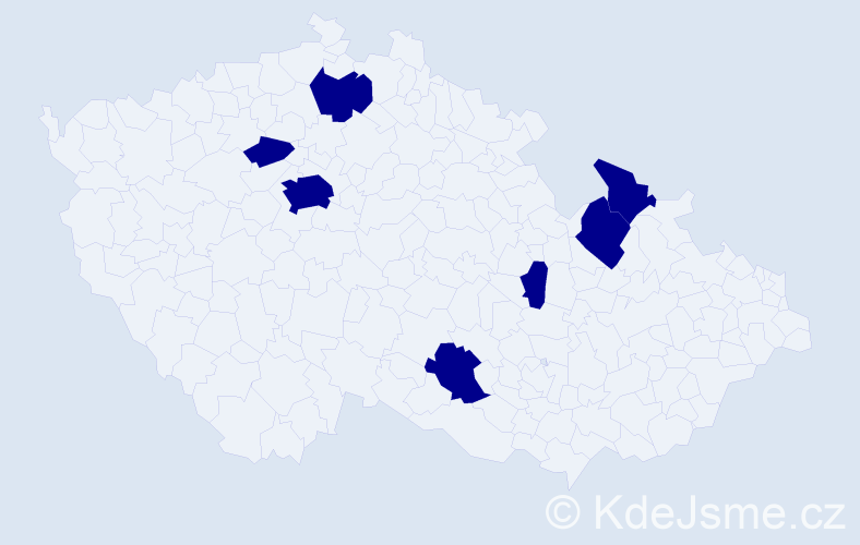 Jméno: 'Matěj Karel', počet výskytů 7 v celé ČR
