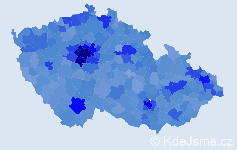 Jméno: 'Klára', počet výskytů 38075 v celé ČR