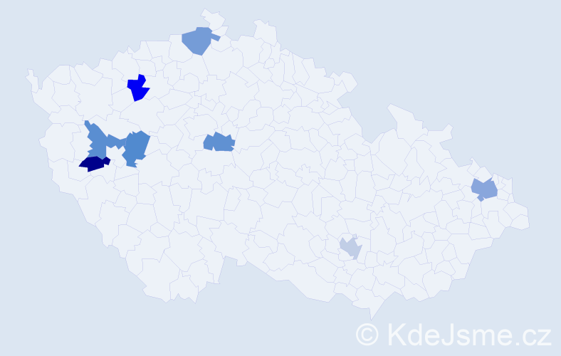 Jméno: 'Todorka', počet výskytů 9 v celé ČR