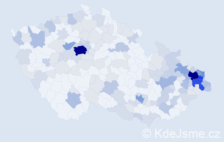 Jméno: 'Xenie', počet výskytů 378 v celé ČR