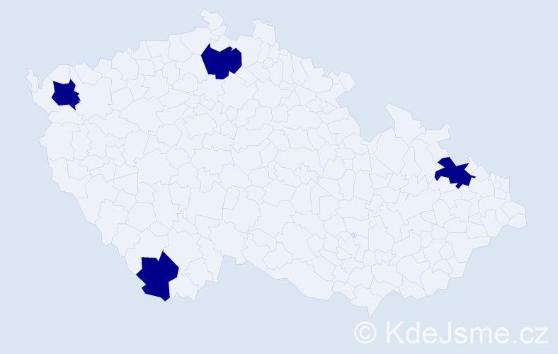 Jméno: 'Nicolas Josef', počet výskytů 4 v celé ČR