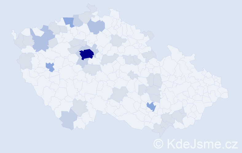 Jméno: 'Dmitrij', počet výskytů 84 v celé ČR