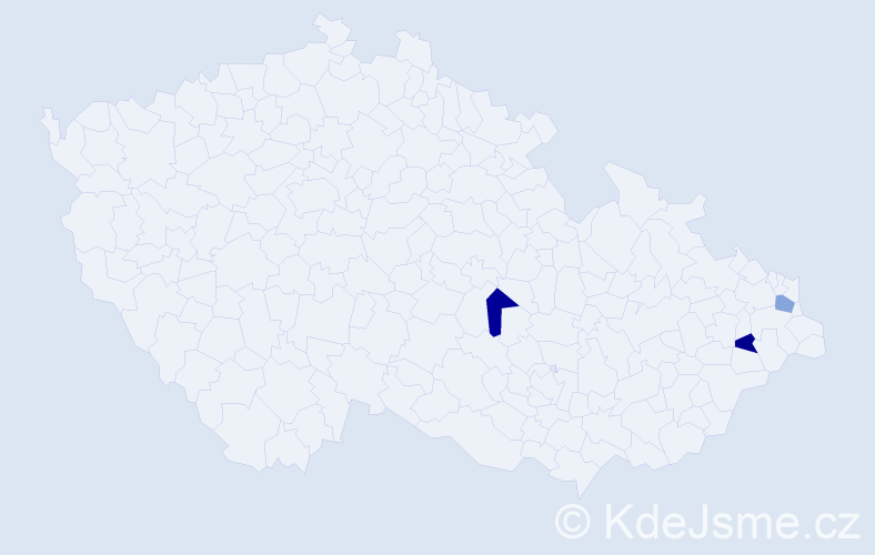 Jméno: 'Hartwig', počet výskytů 3 v celé ČR