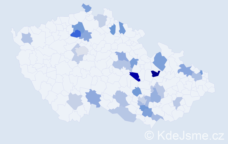 Jméno: 'Blahomír', počet výskytů 44 v celé ČR