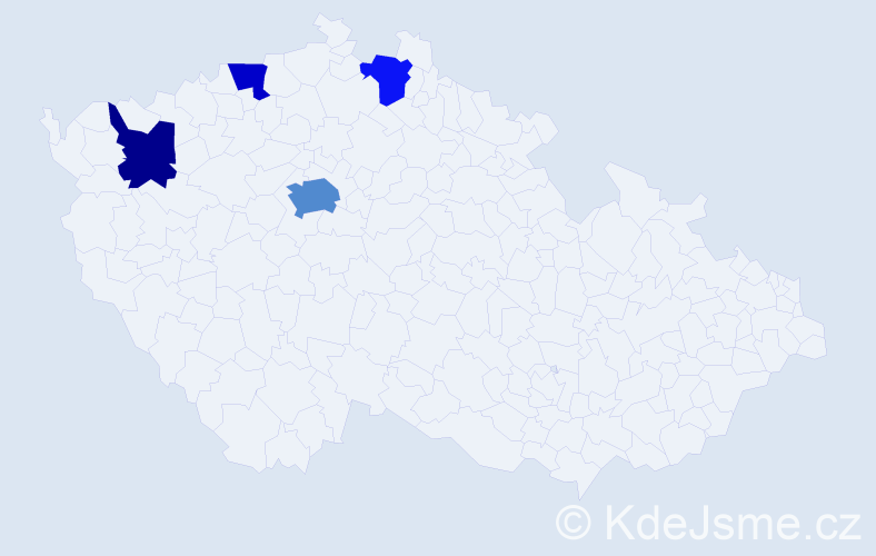 Jméno: 'Gleb', počet výskytů 7 v celé ČR