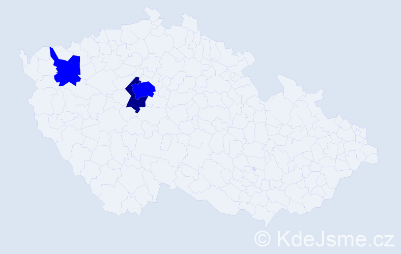 Jméno: 'Hany', počet výskytů 4 v celé ČR