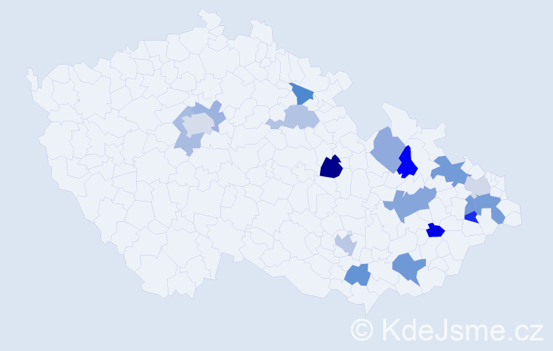 Jméno: 'Nikodém', počet výskytů 26 v celé ČR