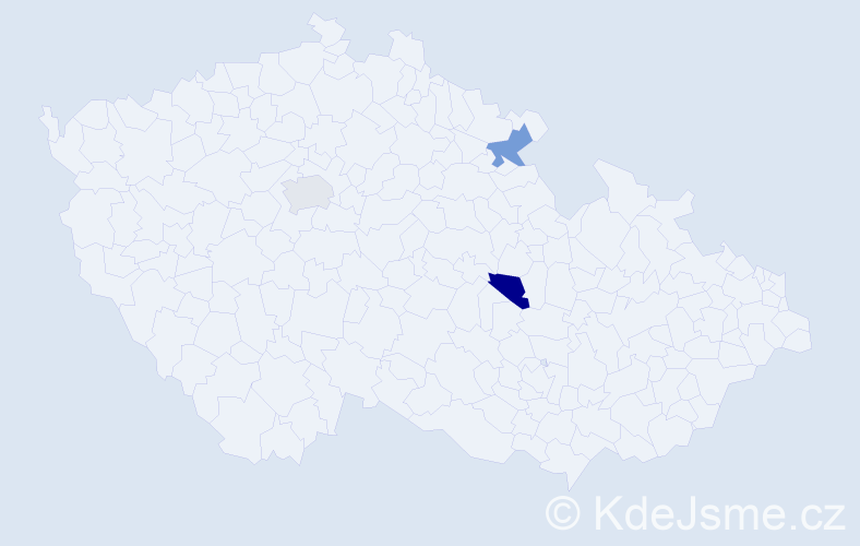 Jméno: 'Andrejka', počet výskytů 3 v celé ČR