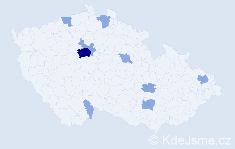 Jméno: 'Tarek', počet výskytů 23 v celé ČR