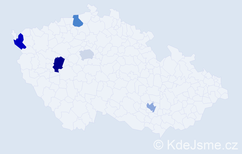 Jméno: 'Thi Tram Anh', počet výskytů 5 v celé ČR