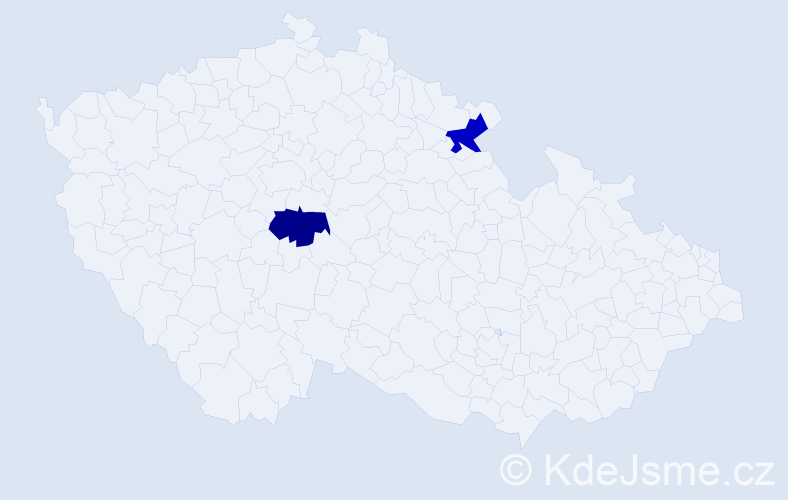 Jméno: 'Izabela Jana', počet výskytů 2 v celé ČR