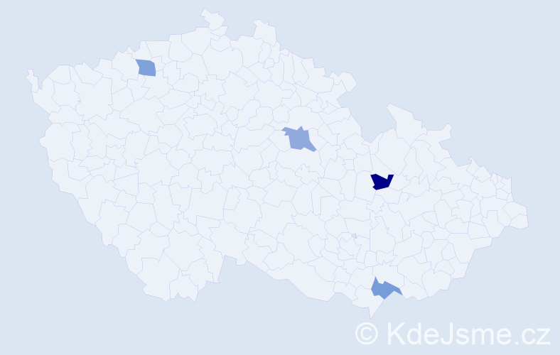 Jméno: 'Daryl', počet výskytů 4 v celé ČR