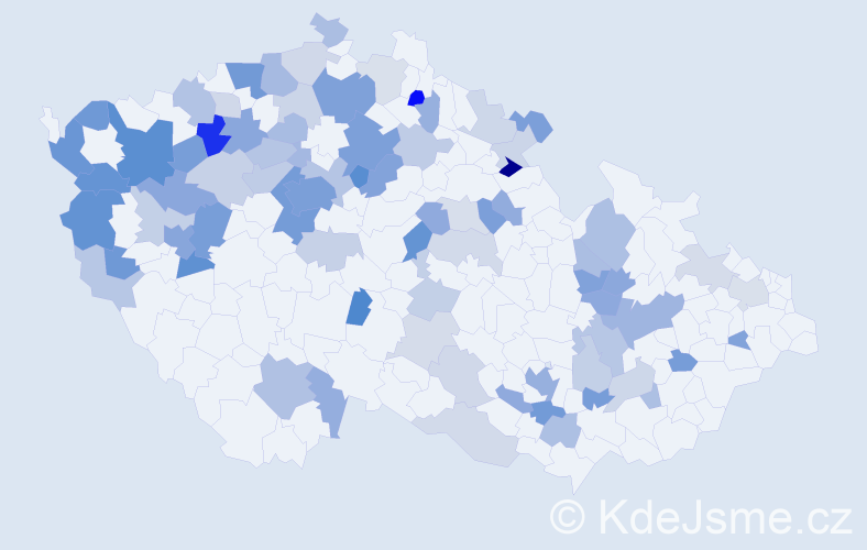 Jméno: 'Alla', počet výskytů 182 v celé ČR