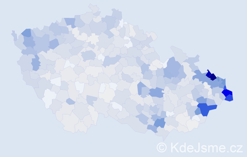 Jméno: 'Lydie', počet výskytů 2237 v celé ČR