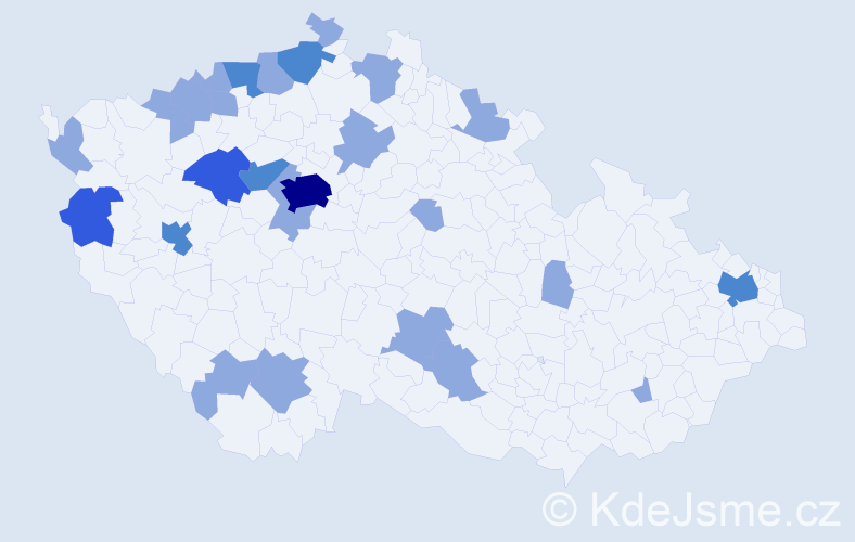Jméno: 'Van Kien', počet výskytů 39 v celé ČR