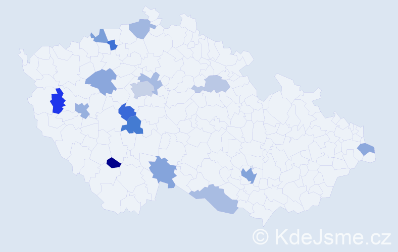 Jméno: 'Belinda', počet výskytů 25 v celé ČR