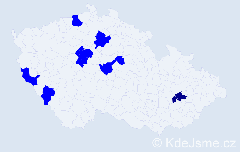 Jméno: 'Thanh Vinh', počet výskytů 10 v celé ČR