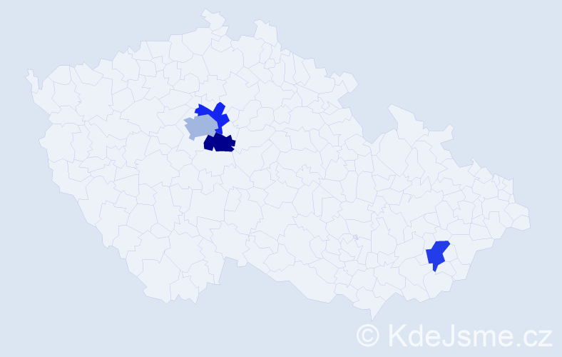 Jméno: 'Jonáš Oliver', počet výskytů 5 v celé ČR