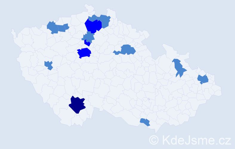 Jméno: 'Jadranka', počet výskytů 20 v celé ČR