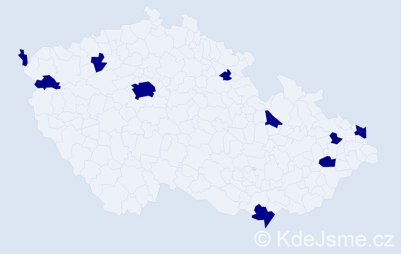 Jméno: 'Aloiz', počet výskytů 11 v celé ČR