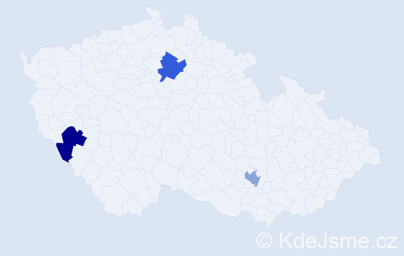 Jméno: 'Márk', počet výskytů 3 v celé ČR
