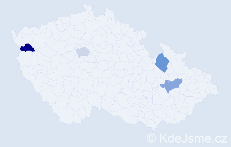 Jméno: 'Daniel Charles', počet výskytů 5 v celé ČR
