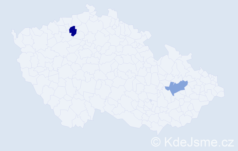Jméno: 'Eldar', počet výskytů 2 v celé ČR