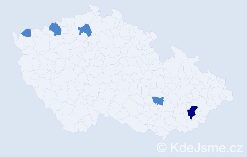Jméno: 'Tergel', počet výskytů 7 v celé ČR