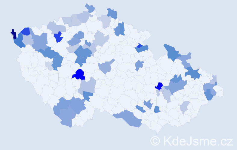 Jméno: 'Lili', počet výskytů 108 v celé ČR