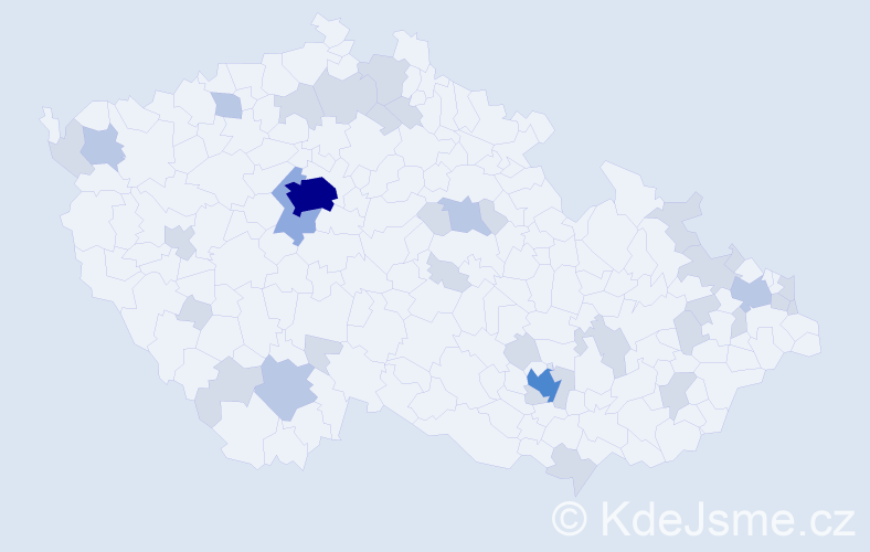 Jméno: 'Hannah', počet výskytů 67 v celé ČR