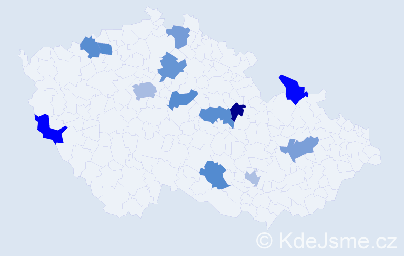 Jméno: 'Tomáš Josef', počet výskytů 15 v celé ČR