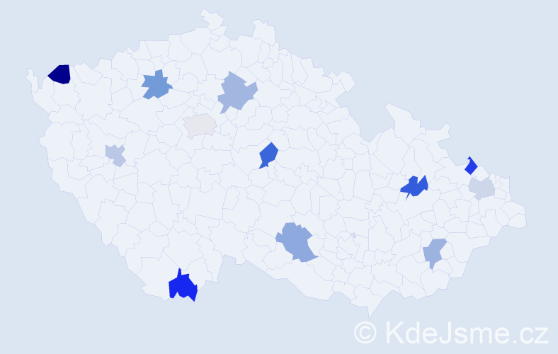 Jméno: 'Thanh Dung', počet výskytů 12 v celé ČR