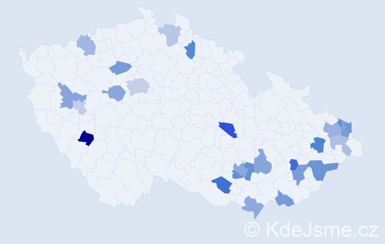 Jméno: 'Rudolfina', počet výskytů 41 v celé ČR