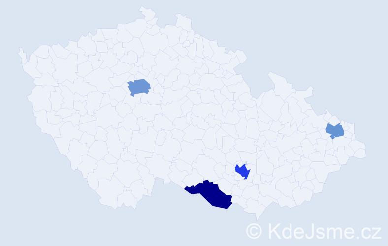 Jméno: 'Samvel', počet výskytů 7 v celé ČR