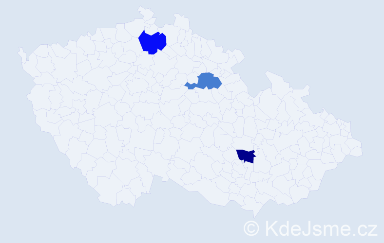 Jméno: 'Sergelenbaatar', počet výskytů 3 v celé ČR