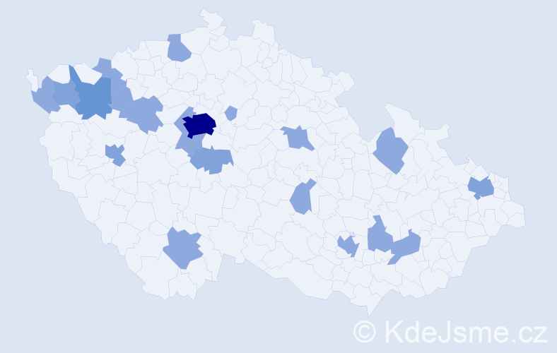 Jméno: 'Jelizaveta', počet výskytů 33 v celé ČR