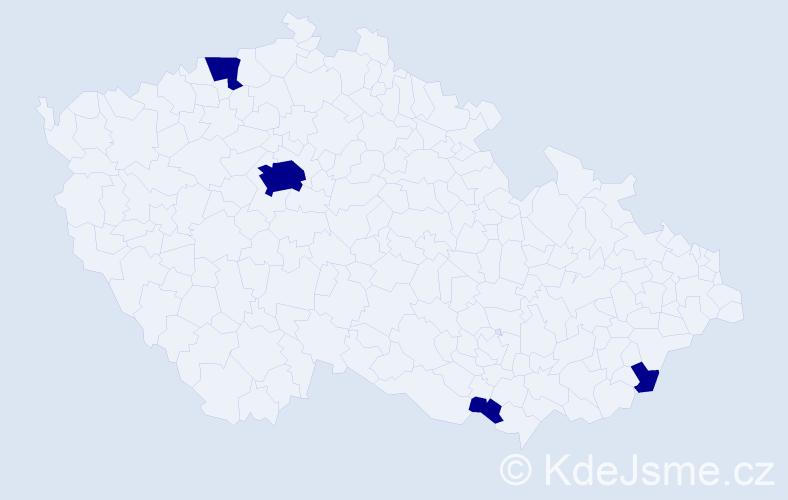Jméno: 'Ivana Anna', počet výskytů 4 v celé ČR