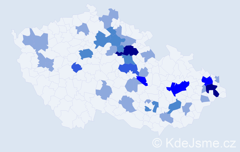Jméno: 'Liboslav', počet výskytů 68 v celé ČR